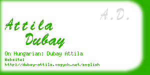 attila dubay business card